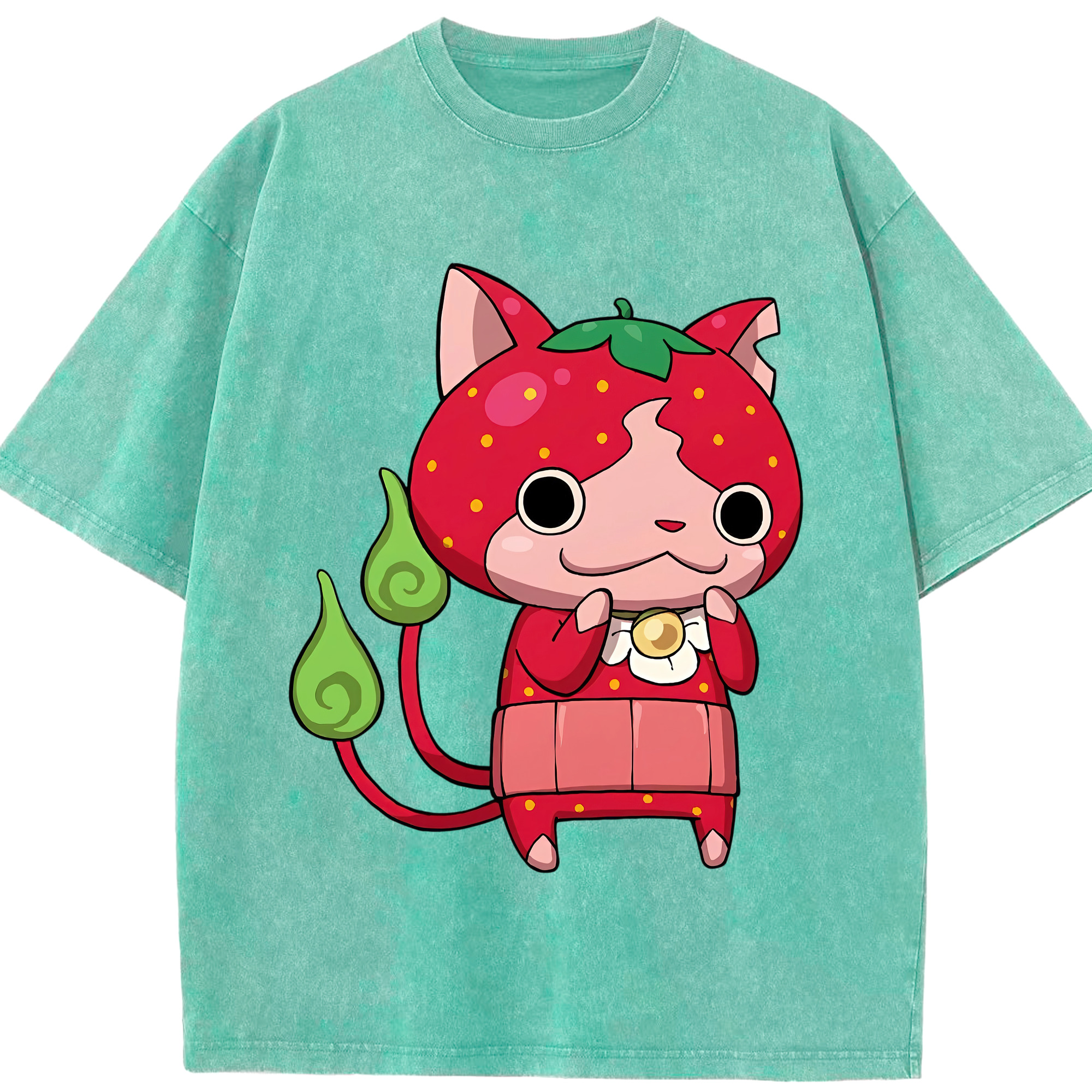 （画像用） 妖怪ウォッチ Yo-kai Watch 綿100% ヴィンテージ風 半袖Tシャツ（フロントプリント）